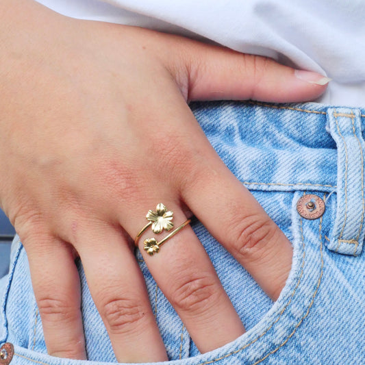 Petites Fleurs - la bague - doré ou argent