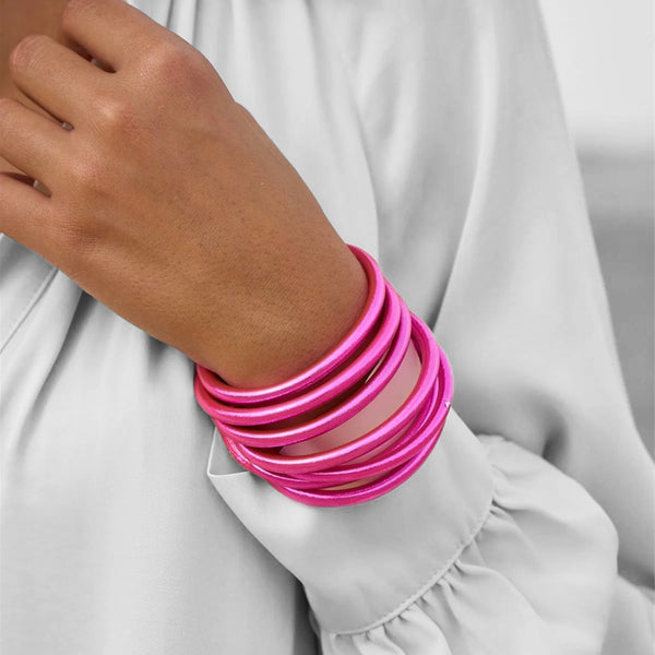 Bracelet Bouddhiste épais - Fushia