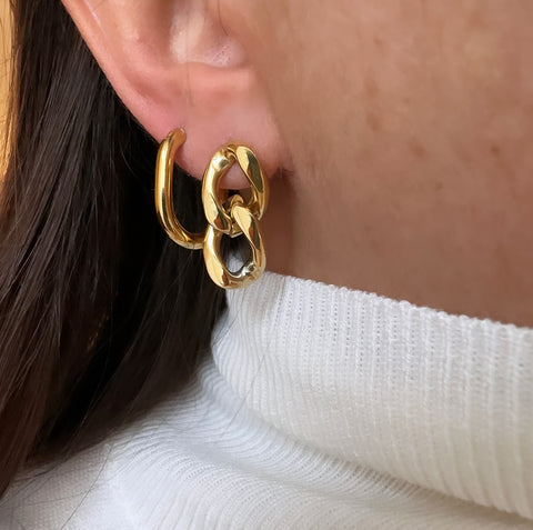 Boucles Gourmette 2 maillons - la paire