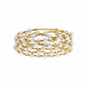 Dona Blanc - bracelet 5 tours ou collier