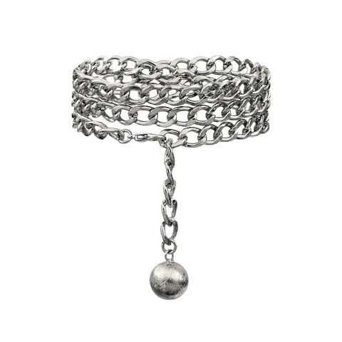 Tressia Argent / bracelet à triple tour ou collier