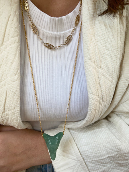 Sautoir Grand Loup - Aventurine Verte