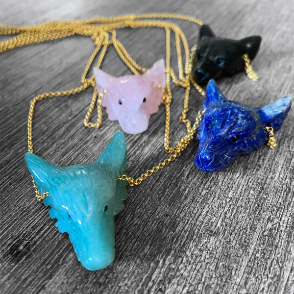 Sautoir Grand Loup - Aventurine Verte
